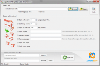 AxpertSoft Pdf Splitter screenshot