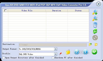 Aya iPod PSP Zune MP4 Video Converter screenshot 3