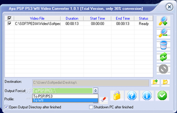 Aya PSP PS3 WII Video Converter screenshot
