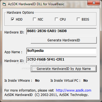 AzSDK HardwareID DLL screenshot