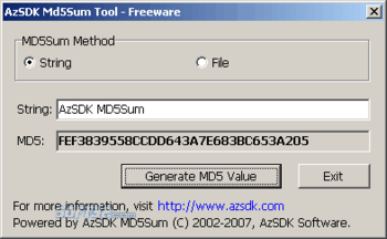 AzSDK MD5 ActiveX screenshot 2