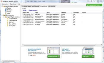 Azure SQL Database Backup screenshot