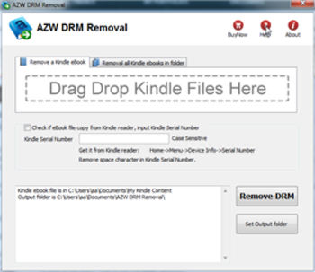 AZW DRM Removal screenshot