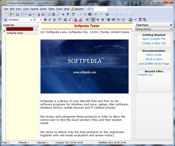 AZZ Cardfile screenshot
