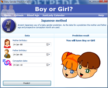 Baby Gender Predictor 2010 screenshot 3