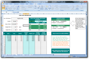 Baby Growth Chart screenshot