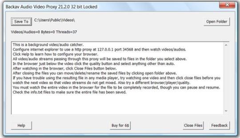 Backav Audio Video Proxy  screenshot