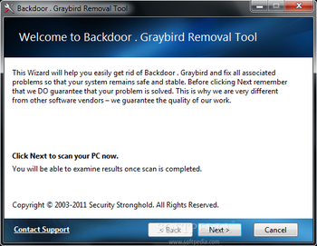 Backdoor . Graybird Removal Tool screenshot