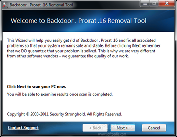 Backdoor . Prorat .16 Removal Tool screenshot