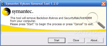 Backdoor.Ryknos Removal Tool screenshot