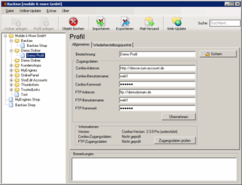 Backixx screenshot