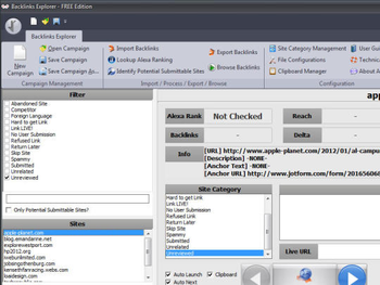 Backlinks Explorer screenshot