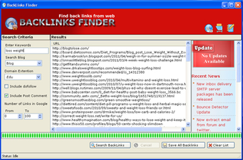 BackLinks Finder screenshot