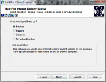 BackRex Internet Explorer Backup screenshot 2