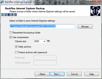 BackRex Internet Explorer Backup screenshot 3