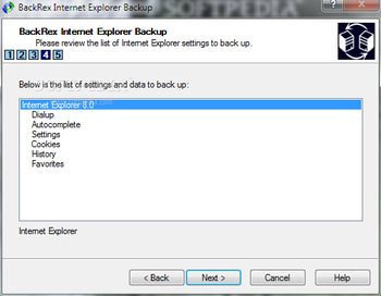 BackRex Internet Explorer Backup screenshot 4