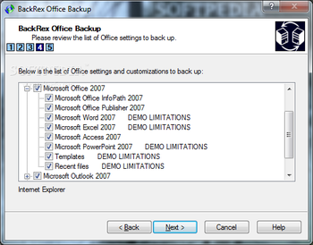 BackRex Office Backup screenshot 3