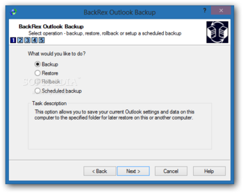 BackRex Outlook Backup screenshot