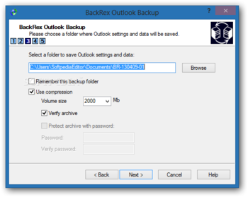 BackRex Outlook Backup screenshot 2