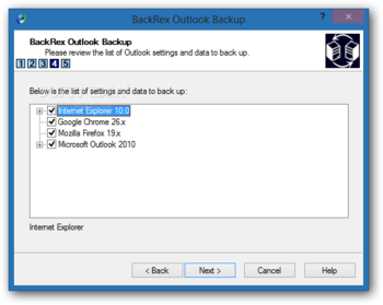 BackRex Outlook Backup screenshot 3