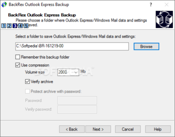 BackRex Outlook Express Backup screenshot 3