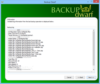 Backup Dwarf Home Edition screenshot 10