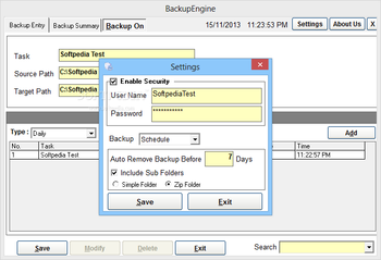 Backup Engine screenshot 2