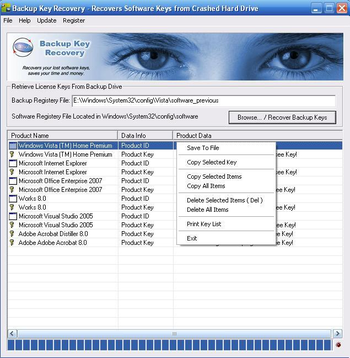 Backup Key Recovery screenshot 3