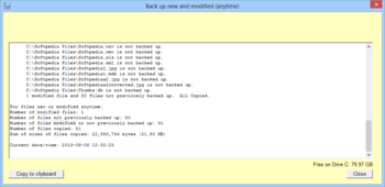 Backup Modified Files screenshot 2