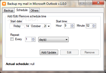 Backup my mail in Microsoft Outlook screenshot 2