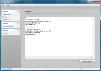 Backup ok-s screenshot