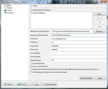 Backup to Ftp Server screenshot