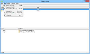 Backup utility screenshot 2