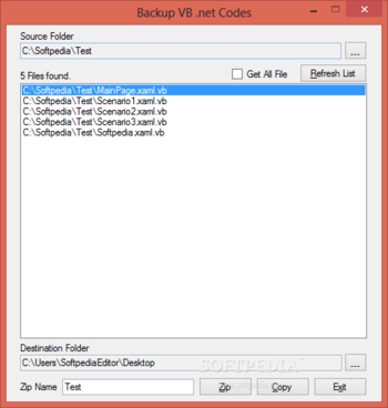 Backup VB .net Codes screenshot