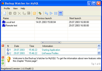 Backup Watcher for MySQL screenshot