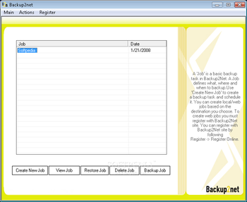 Backup2Net screenshot