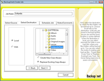 Backup2Net screenshot 3