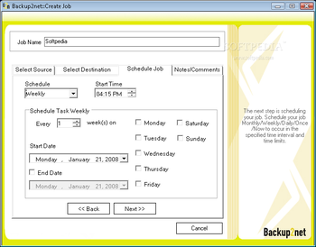 Backup2Net screenshot 4