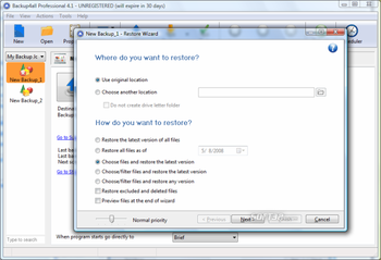 Backup4all Professional screenshot 4