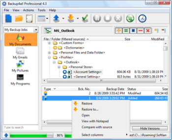 Backup4all Professional screenshot 6