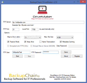 BackupChain DriveMaker screenshot