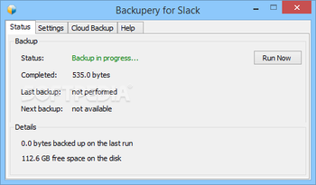 Backupery for Slack screenshot