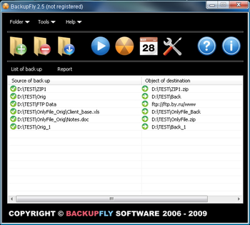 BackupFly screenshot