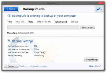 BackupLife screenshot