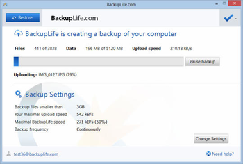 BackupLife screenshot