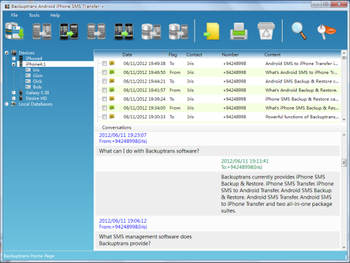 Backuptrans Android iPhone SMS Transfer + screenshot