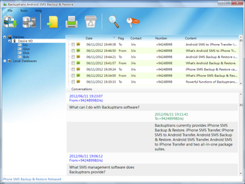 Backuptrans Android SMS Backup & Restore screenshot