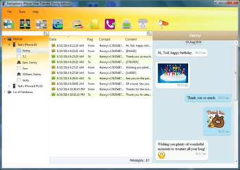 Backuptrans iPhone Viber Transfer screenshot