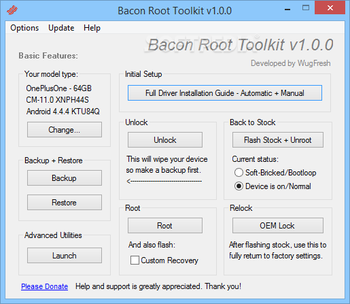 Bacon Root Toolkit screenshot