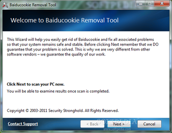 Baiducookie Removal Tool screenshot